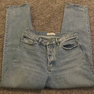 Abercrombie & Fitch The Dad High Rise Straight Leg Jean, Size 28 6R EUC